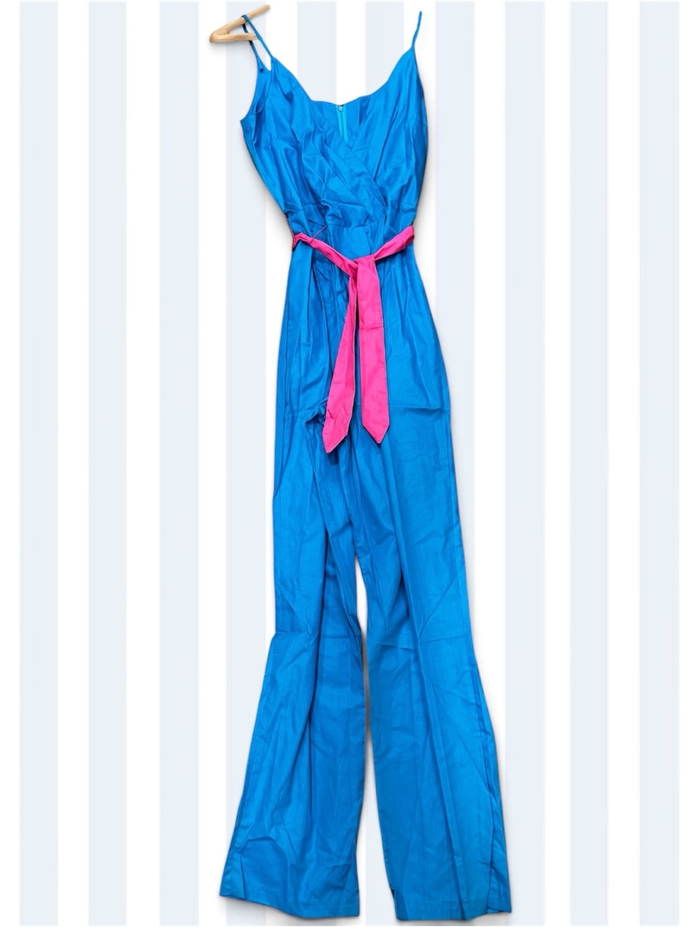 VTG Deadstock 80s Blue & Hot Pink Jumpsuit Betsy’s Things S/M Barbiecore